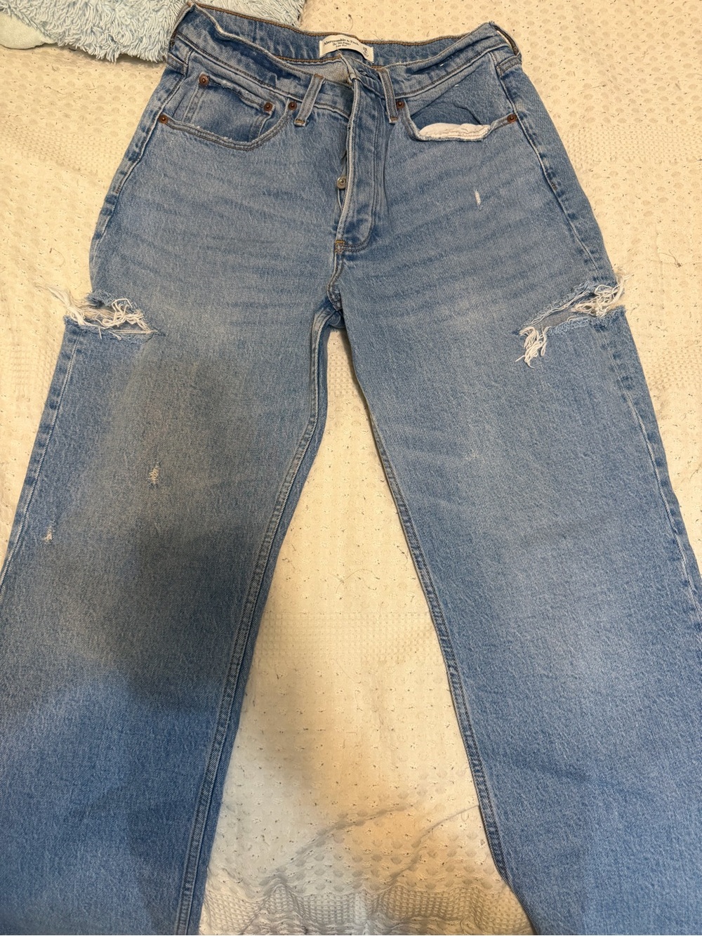 Abercrombie & Fitch Light Blue Straight Leg Jeans